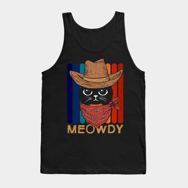 Meowdy Mashup Meow Howdy Tank Top by opippi